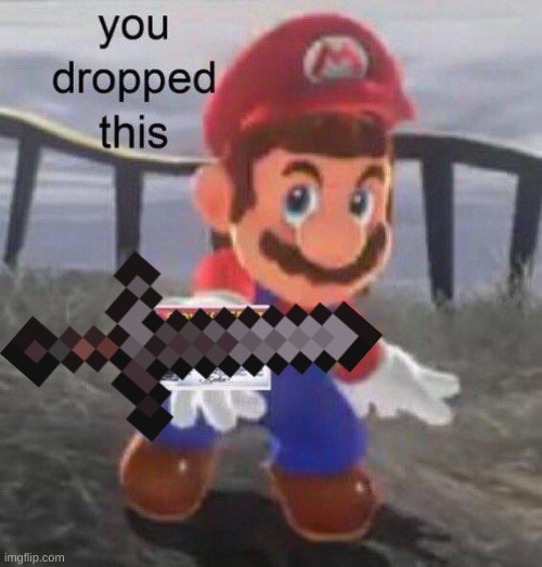 Mario You dropped this | image tagged in mario you dropped this | made w/ Imgflip meme maker