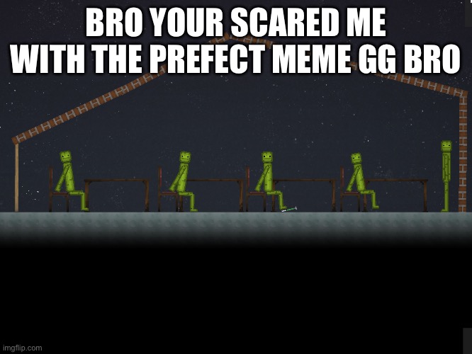 The melon watching you | BRO YOUR SCARED ME WITH THE PREFECT MEME GG BRO | image tagged in the melon watching you | made w/ Imgflip meme maker