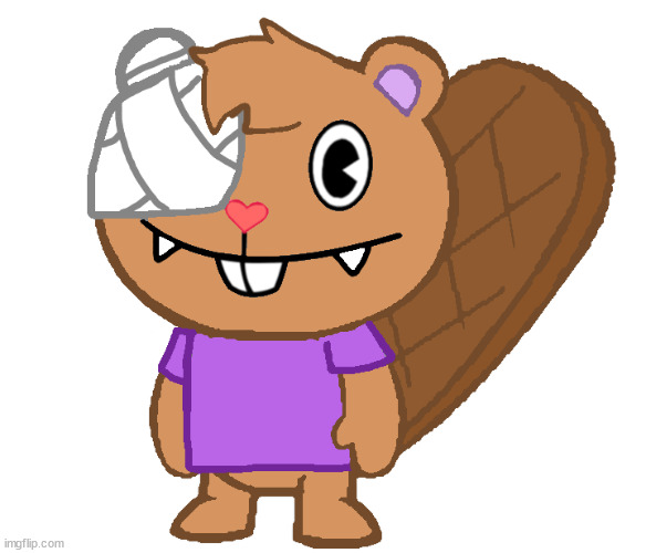 i drew handie :> (yes it's a temp) | image tagged in handie the beaver | made w/ Imgflip meme maker