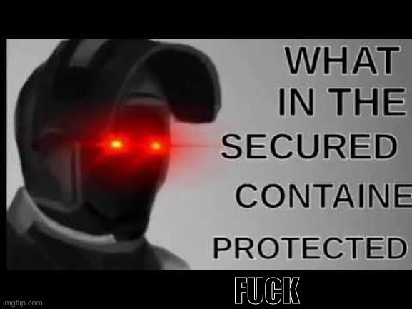 What in the Secured Contained Protected | FUCK | image tagged in what in the secured contained protected | made w/ Imgflip meme maker