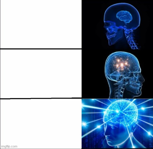 Galaxy Brain (3 brains) | image tagged in galaxy brain 3 brains | made w/ Imgflip meme maker