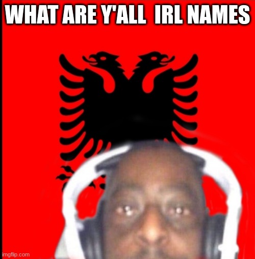 albania | WHAT ARE Y'ALL  IRL NAMES | image tagged in albania | made w/ Imgflip meme maker