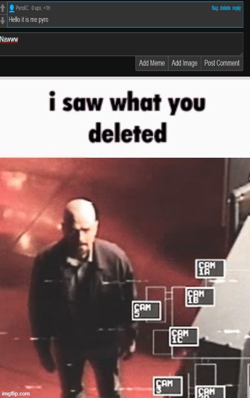 i saw what you deleted | image tagged in i saw what you deleted | made w/ Imgflip meme maker