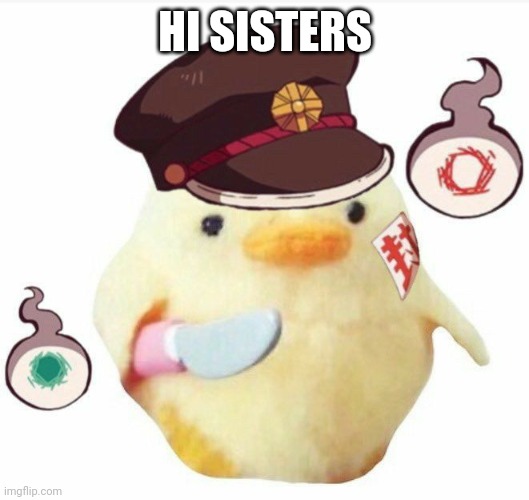 Hanako | HI SISTERS | image tagged in hanako | made w/ Imgflip meme maker