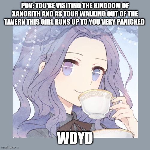 No joke military vehicle op Bambi Roblox or among us ocs. Humanoid oc only. If romance, straight/bi male ocs | POV: YOU'RE VISITING THE KINGDOM OF XANORITH AND AS YOUR WALKING OUT OF THE TAVERN THIS GIRL RUNS UP TO YOU VERY PANICKED; WDYD | made w/ Imgflip meme maker