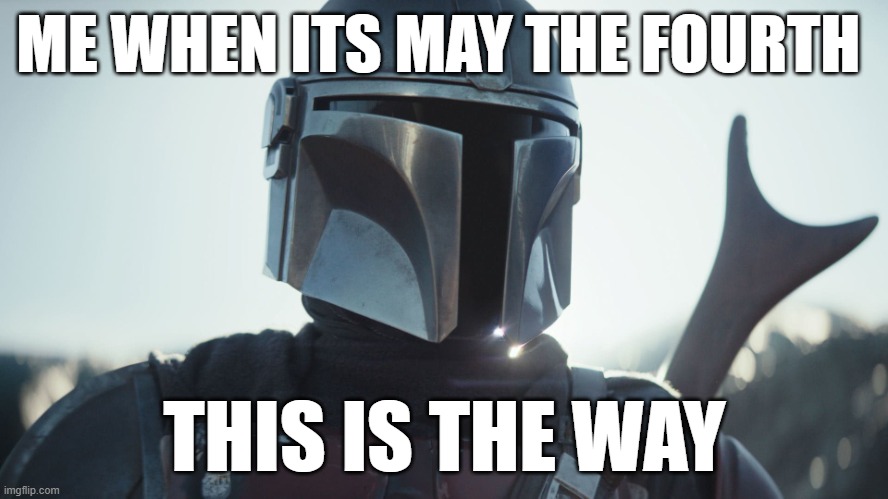this is the way | ME WHEN ITS MAY THE FOURTH; THIS IS THE WAY | image tagged in the mandalorian | made w/ Imgflip meme maker