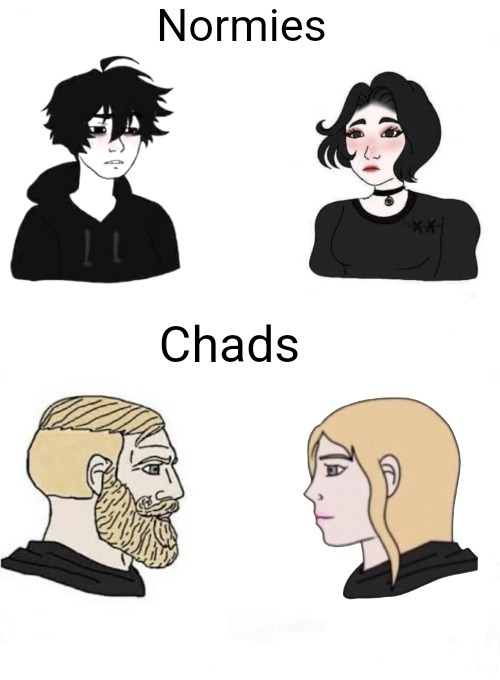 High Quality Chads vs normies Blank Meme Template