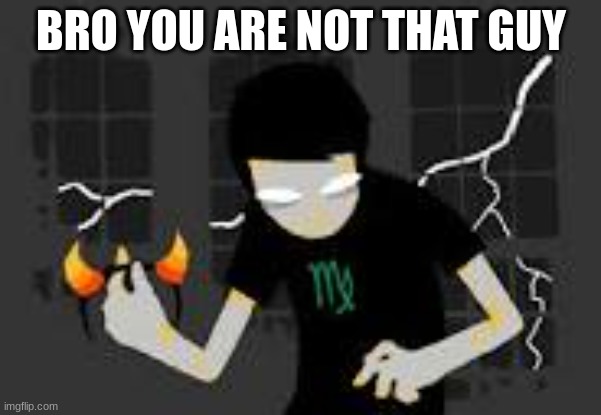 he is not that guy!! | BRO YOU ARE NOT THAT GUY | image tagged in homestuck | made w/ Imgflip meme maker