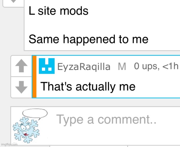 Obvious joke (there is still a snowflake among us) | image tagged in if you unfeature this then its mod abuse | made w/ Imgflip meme maker
