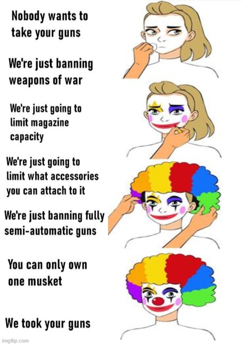 Clown applying makeup (female version) | image tagged in clown applying makeup female version | made w/ Imgflip meme maker