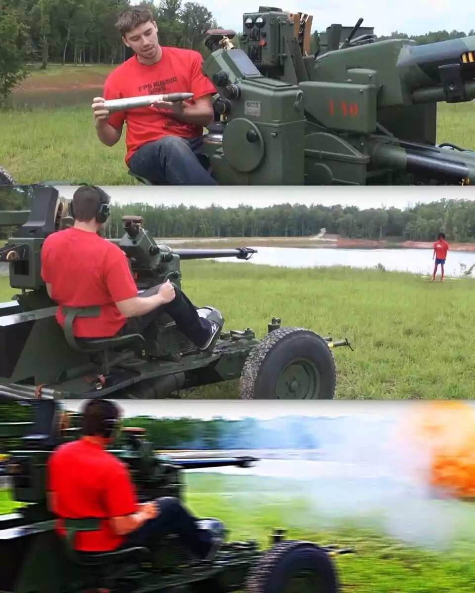 Guy shooting at another guy with an anti-tank gun Blank Meme Template