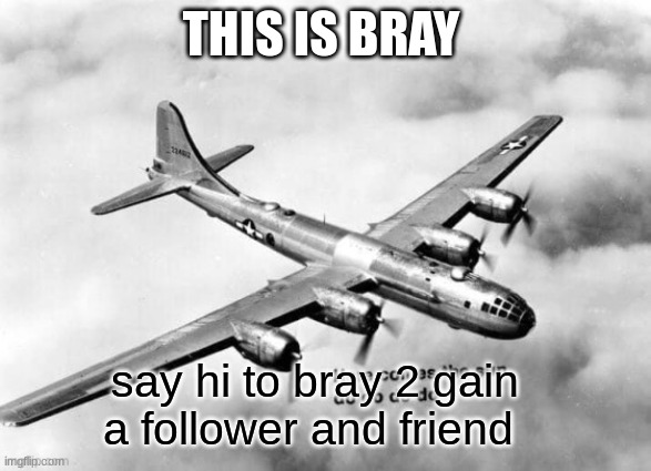 say hi to bray  in the comment section to gain a follower | THIS IS BRAY; say hi to bray 2 gain a follower and friend | image tagged in here comes the sun dodododo b29,dank memes,dark humor,oh wow are you actually reading these tags,memes,friends | made w/ Imgflip meme maker