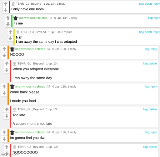 She found me and I ran away again | made w/ Imgflip meme maker