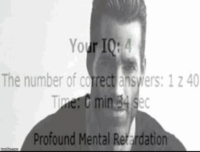 Profound mental retardation | image tagged in profound mental retardation | made w/ Imgflip meme maker