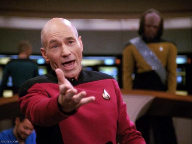 Patrick Stewart "why the hell..." | image tagged in patrick stewart why the hell | made w/ Imgflip meme maker