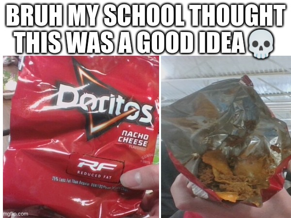 school food? | BRUH MY SCHOOL THOUGHT THIS WAS A GOOD IDEA💀 | image tagged in school meme | made w/ Imgflip meme maker