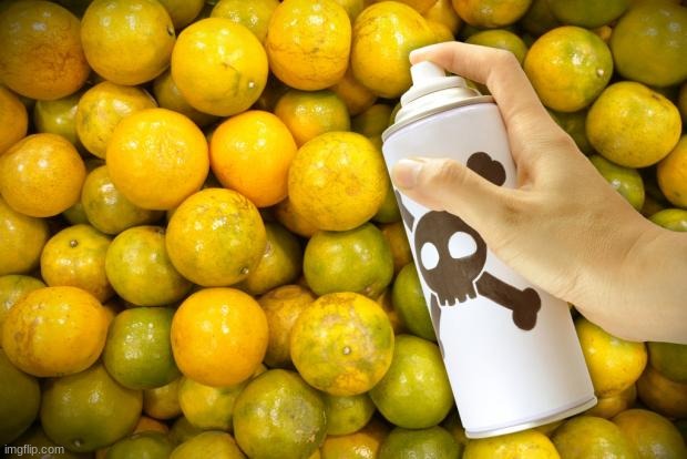 image tagged in oranges food poison chemicals | made w/ Imgflip meme maker