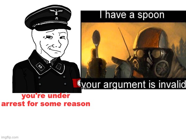 istg dawn better not comment the reason | you're under arrest for some reason | made w/ Imgflip meme maker