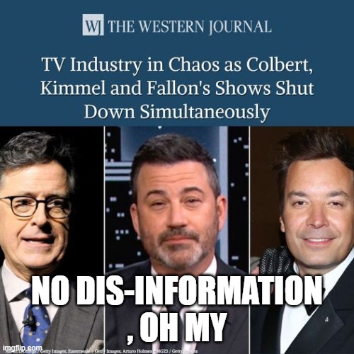 No Dis-Information, Oh My | NO DIS-INFORMATION , OH MY | image tagged in no dis-information oh my | made w/ Imgflip meme maker
