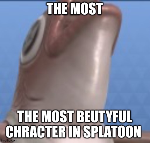 True | THE MOST; THE MOST BEUTYFUL CHRACTER IN SPLATOON | image tagged in splatoon,video games,nintendo switch,shitpost,bullshit,shit | made w/ Imgflip meme maker