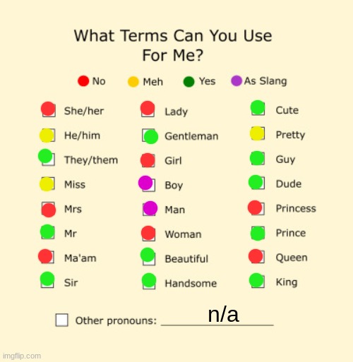 pronoun check! | n/a | image tagged in pronouns sheet,pronouns,check,i'm still an enby,ah yes | made w/ Imgflip meme maker