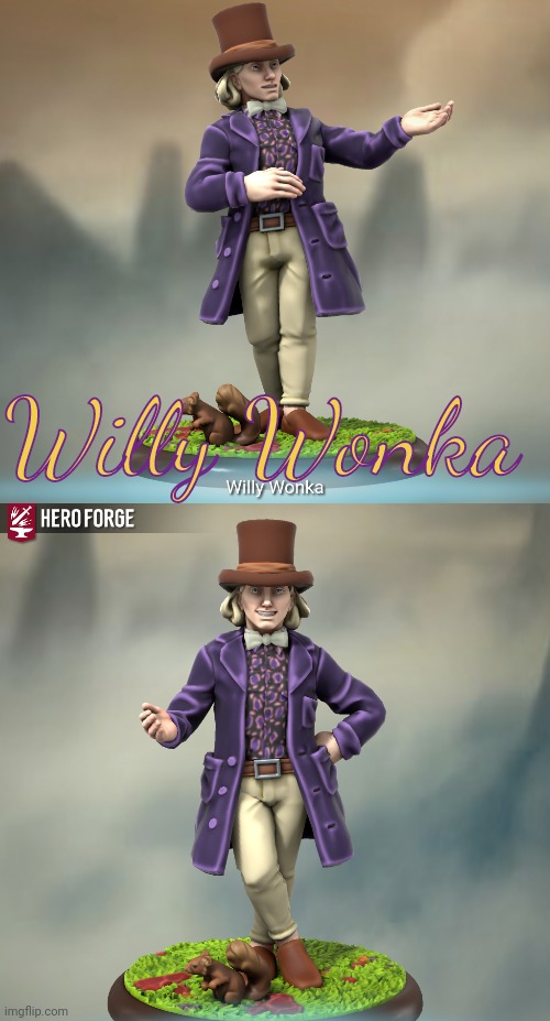 Stream Submission | Willy Wonka | image tagged in willy wonka,charlie and the chocolate factory,heroforge | made w/ Imgflip meme maker
