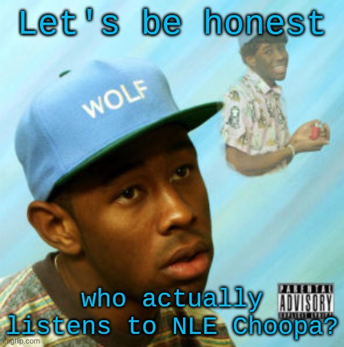 Wolf | Let's be honest; who actually listens to NLE Choopa? | image tagged in wolf | made w/ Imgflip meme maker