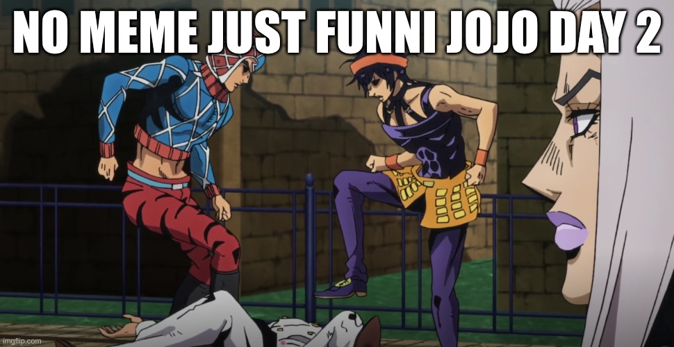 its the enemy! | NO MEME JUST FUNNI JOJO DAY 2 | image tagged in jojo's bizarre adventure | made w/ Imgflip meme maker