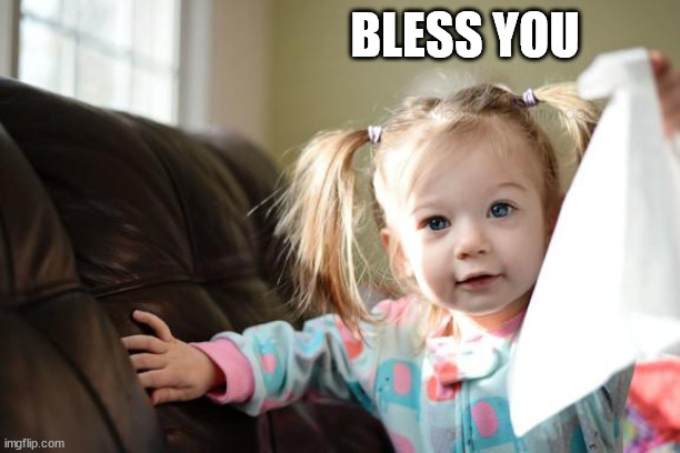 Tissue | BLESS YOU | image tagged in tissue | made w/ Imgflip meme maker