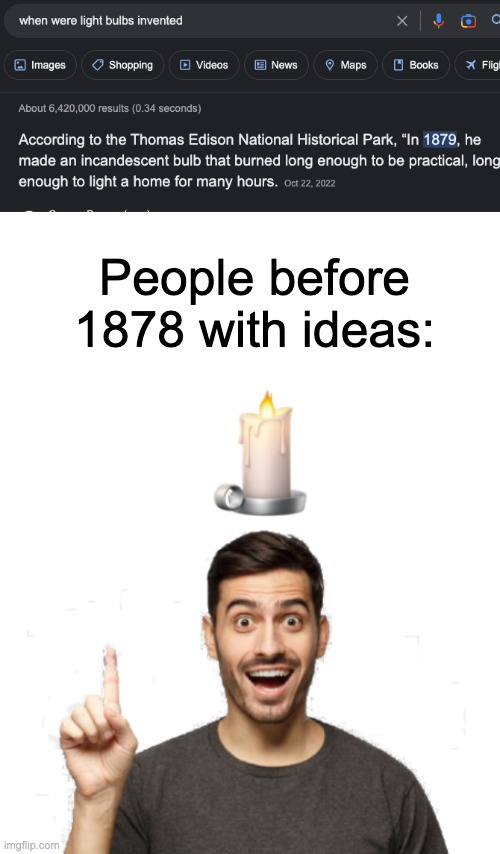 ideas | People before 1878 with ideas: | image tagged in blank white template,idea | made w/ Imgflip meme maker