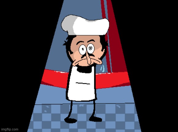 My drawing of Peppino in the style of Problem Sleuth | made w/ Imgflip meme maker