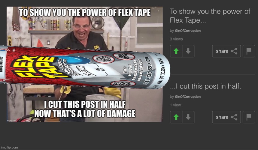 Fixed it with flex tape | made w/ Imgflip meme maker