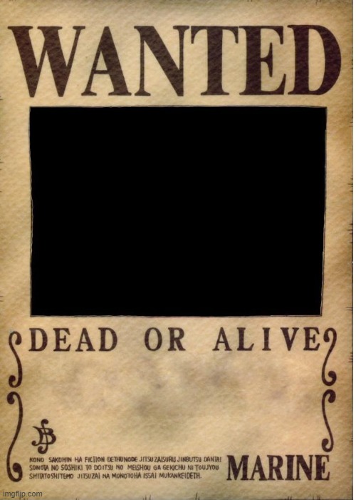 One piece wanted poster template | image tagged in one piece wanted poster template | made w/ Imgflip meme maker