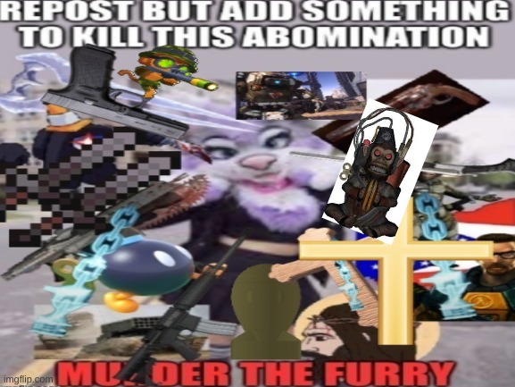 Added COD Bomb Monkey | image tagged in anti furry | made w/ Imgflip meme maker