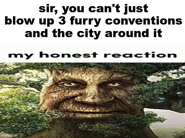 sir, you can't just blow up 3 furry conventions and the city around it | made w/ Imgflip meme maker