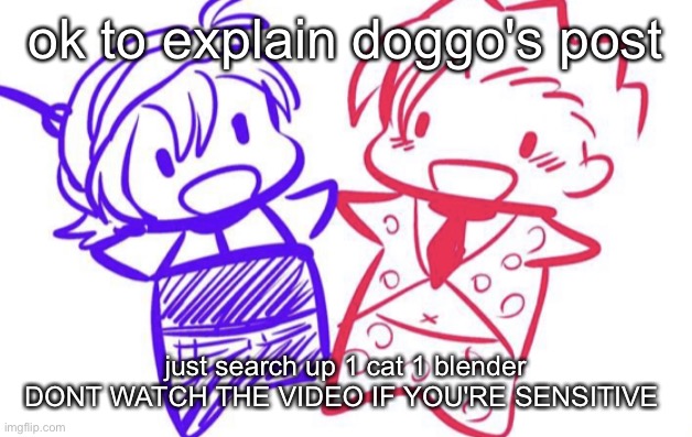 shit is disgusting | ok to explain doggo's post; just search up 1 cat 1 blender DONT WATCH THE VIDEO IF YOU'RE SENSITIVE | image tagged in fugo and nar | made w/ Imgflip meme maker