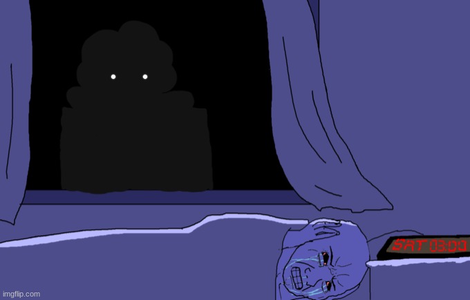 (I DID NOT DRAW THE WOJAK OR THE BACKGROUND I JUST DREW THE BUSH!!!!!) | made w/ Imgflip meme maker
