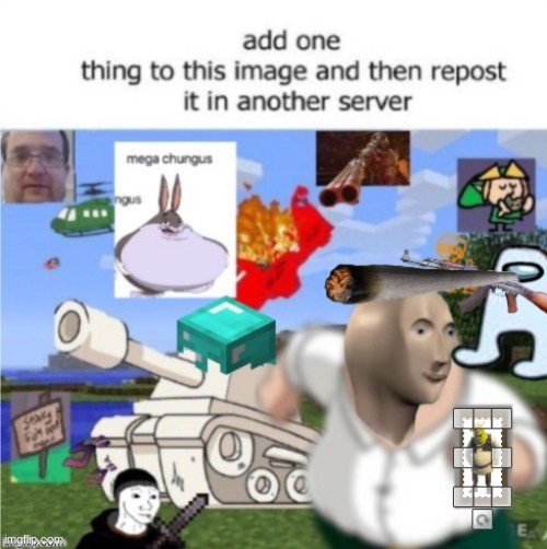 Add something | image tagged in repost | made w/ Imgflip meme maker