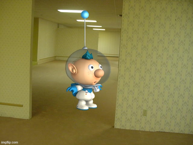 YOU CAN'T ESCAPE THE ALPH | image tagged in alph,pikmin,backrooms,nintendo | made w/ Imgflip meme maker