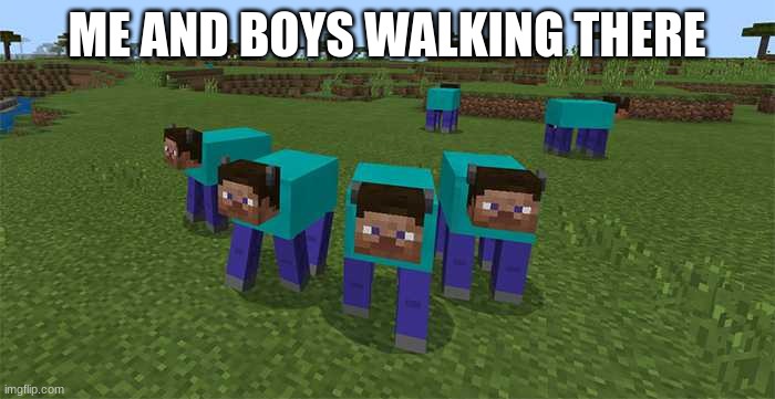 me and the boys | ME AND BOYS WALKING THERE | image tagged in me and the boys | made w/ Imgflip meme maker