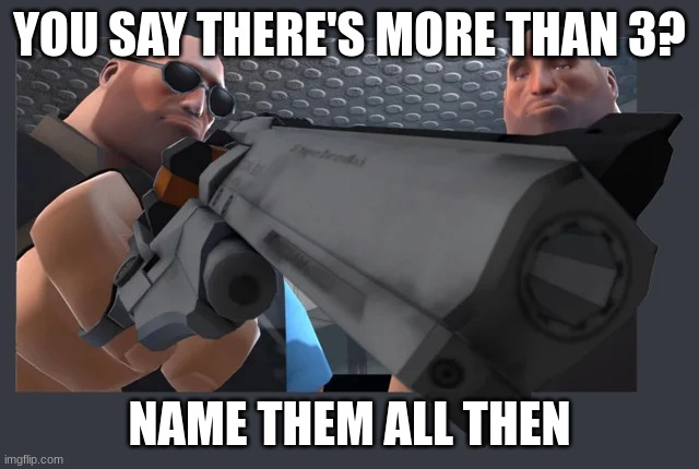 YOU SAY THERE'S MORE THAN 3? NAME THEM ALL THEN | made w/ Imgflip meme maker