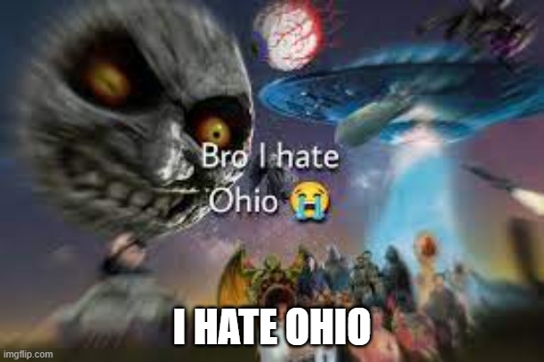 ohio | I HATE OHIO | image tagged in fun,funny,only in ohio | made w/ Imgflip meme maker