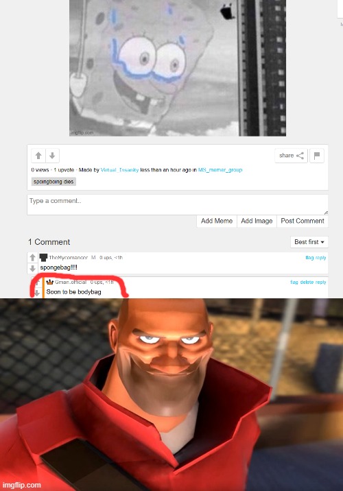 image tagged in tf2 soldier smiling | made w/ Imgflip meme maker