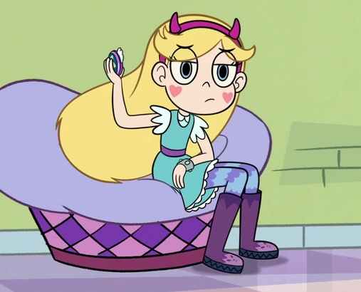 High Quality Star Butterfly hanging up her compact mirror Blank Meme Template