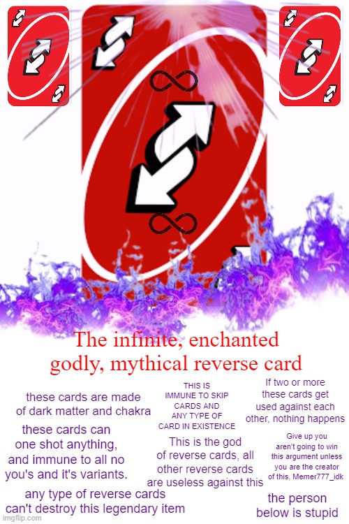 Mega Reverse Card Imune a todos os outros reverses Card e a ele mesmo imune  a