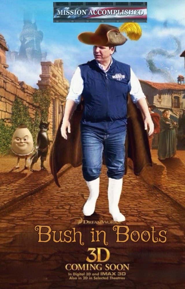 Bush in Boots Blank Meme Template