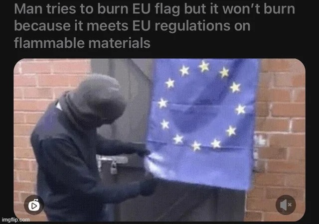 Eurotards too poor to afford a test flag | made w/ Imgflip meme maker