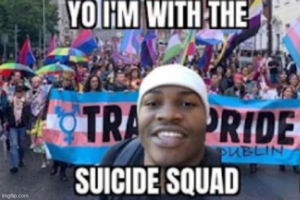 yo im with the suicide squad | image tagged in suicide squad | made w/ Imgflip meme maker