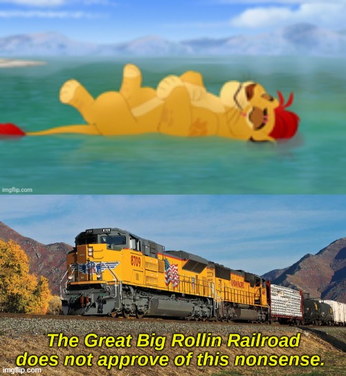 image tagged in useless waste,the great big rollin railroad does not approve of this nonsense | made w/ Imgflip meme maker