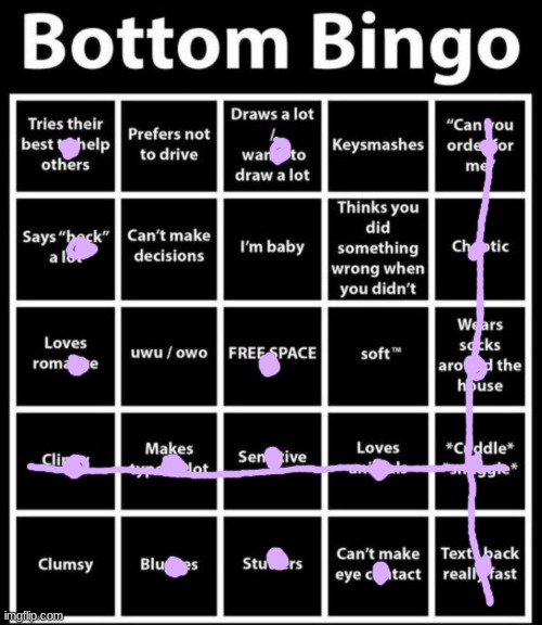 Bottom Bingo | image tagged in bottom bingo | made w/ Imgflip meme maker